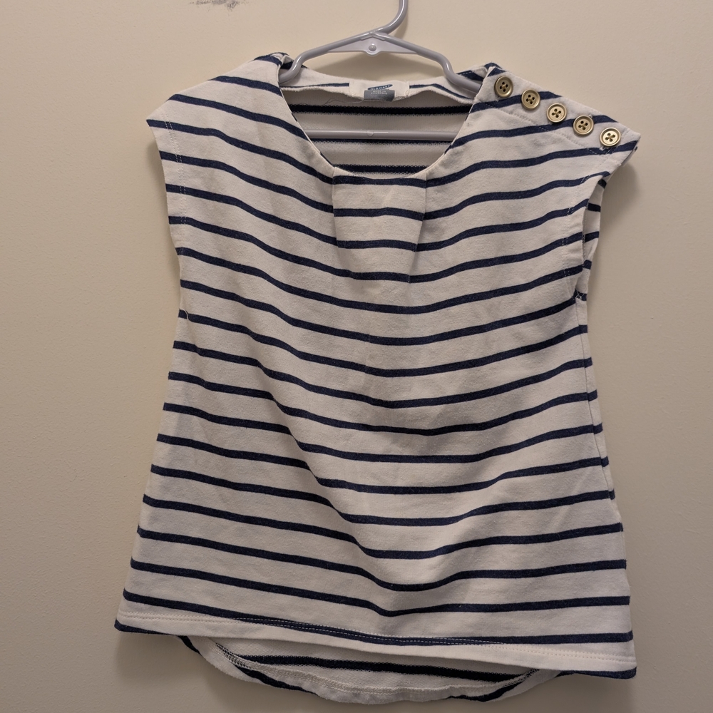 Old Navy Nautical Navy and White Striped Top Girl's 4T